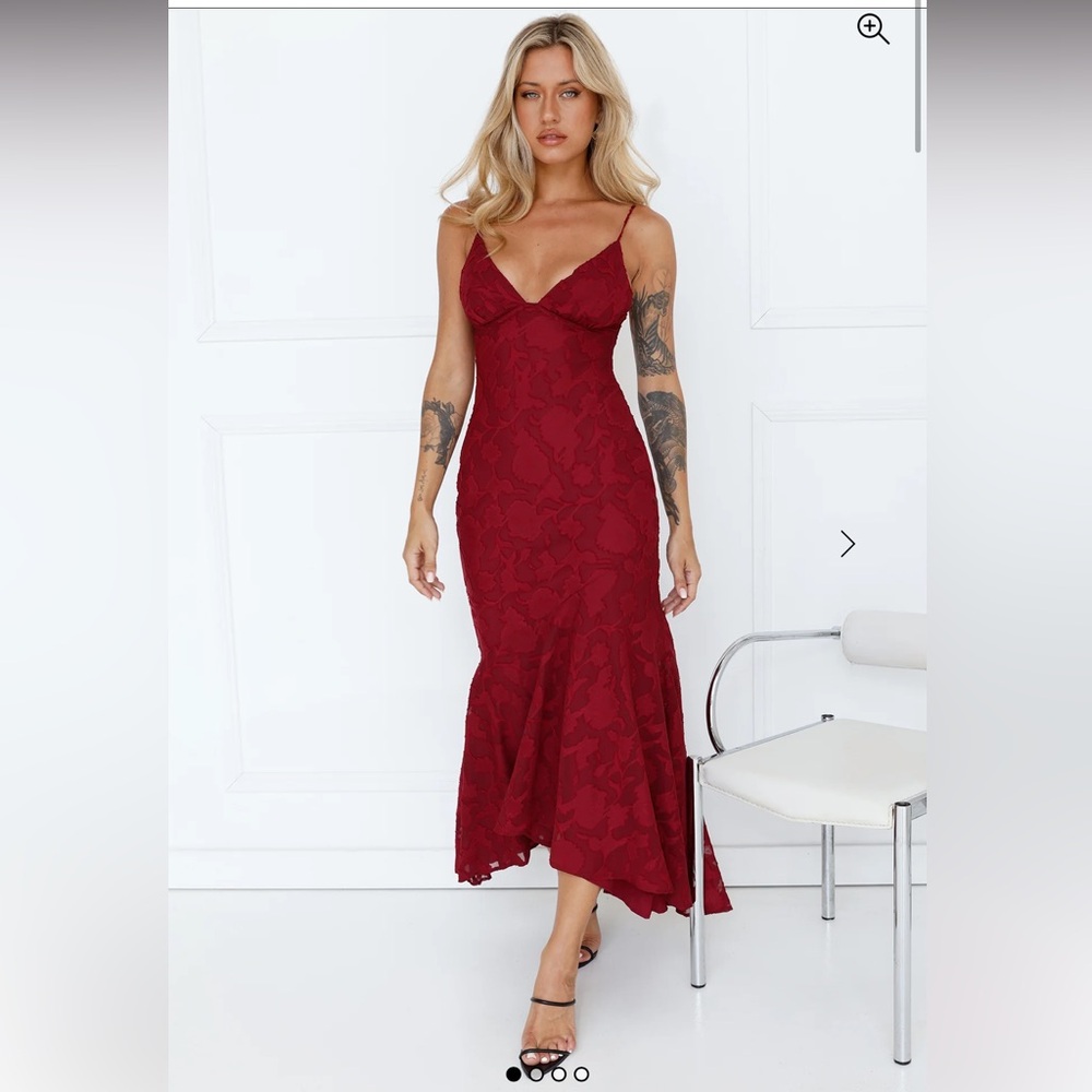 EVENTS COUNTRYSIDE MAXI DRESS WINE Hello Molly XS